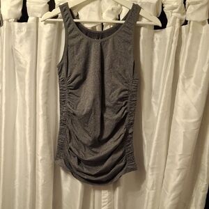 Isabel Maternity by Ingrid & Isabel Gray Ruched Tank Top M/L